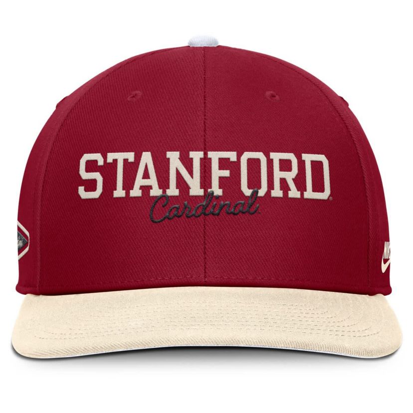 Stanford Cardinal NCAA Nike Cardinal/Cream Stanford Pro Legacy Script Snapback Hat