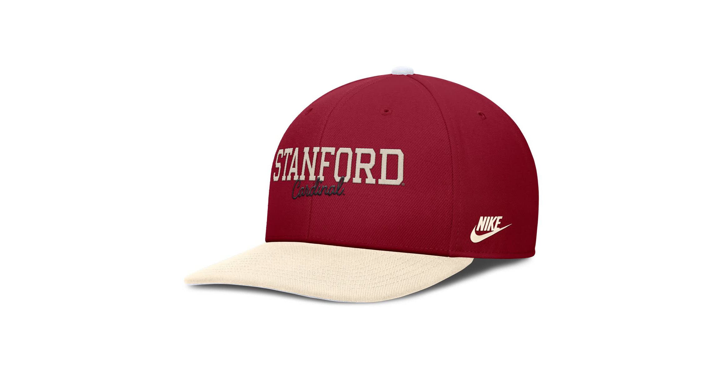 Stanford Cardinal NCAA Nike Cardinal/Cream Stanford Pro Legacy Script Snapback Hat