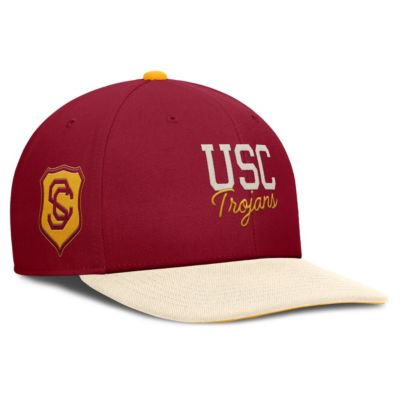 Men's NCAA Nike Cardinal/Cream USC Trojans Pro Legacy Script Snapback Hat, Medium