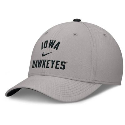 Men's NCAA Nike Iowa Hawkeyes Rise Prep Performance Flex Hat, Gray, Medium
