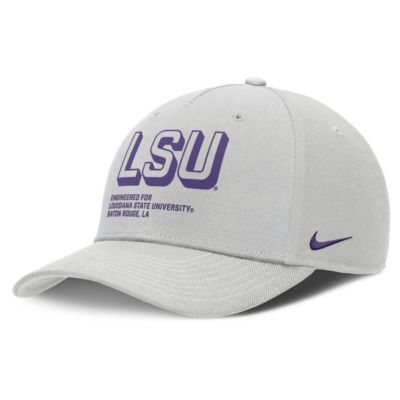 Men's NCAA Nike LSU Tigers 2025 Sideline Dust Pinched Rise Adjustable Hat, Gray, Medium