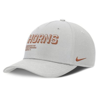 Men's NCAA Nike Texas Longhorns 2025 Sideline Dust Pinched Rise Adjustable Hat, Gray, Medium