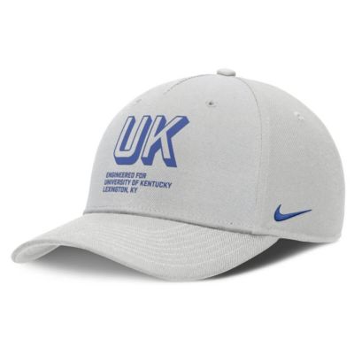 Men's NCAA Nike Kentucky Wildcats 2025 Sideline Dust Pinched Rise Adjustable Hat, Gray, Medium