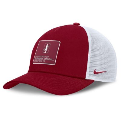 Men's Stanford Cardinal NCAA Nike Cardinal/White Stanford 2025 On-Field Rise Engineered Trucker Adjustable Hat