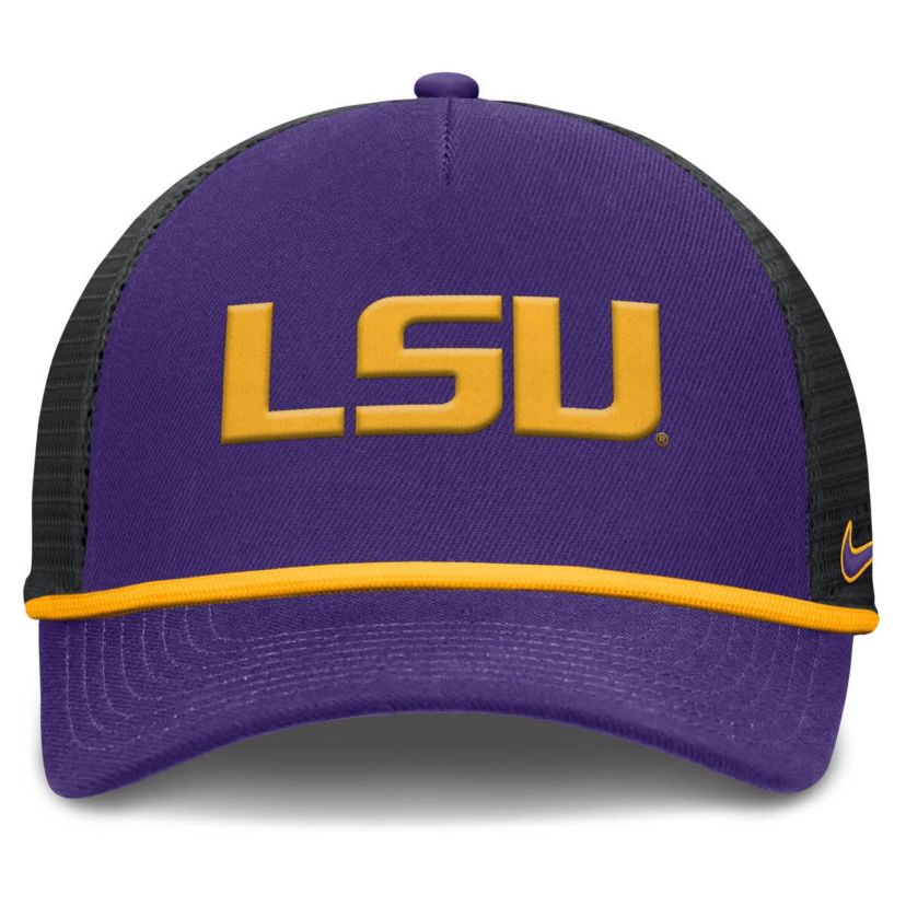 NCAA Nike LSU Tigers Rise Primetime Trucker Adjustable Hat