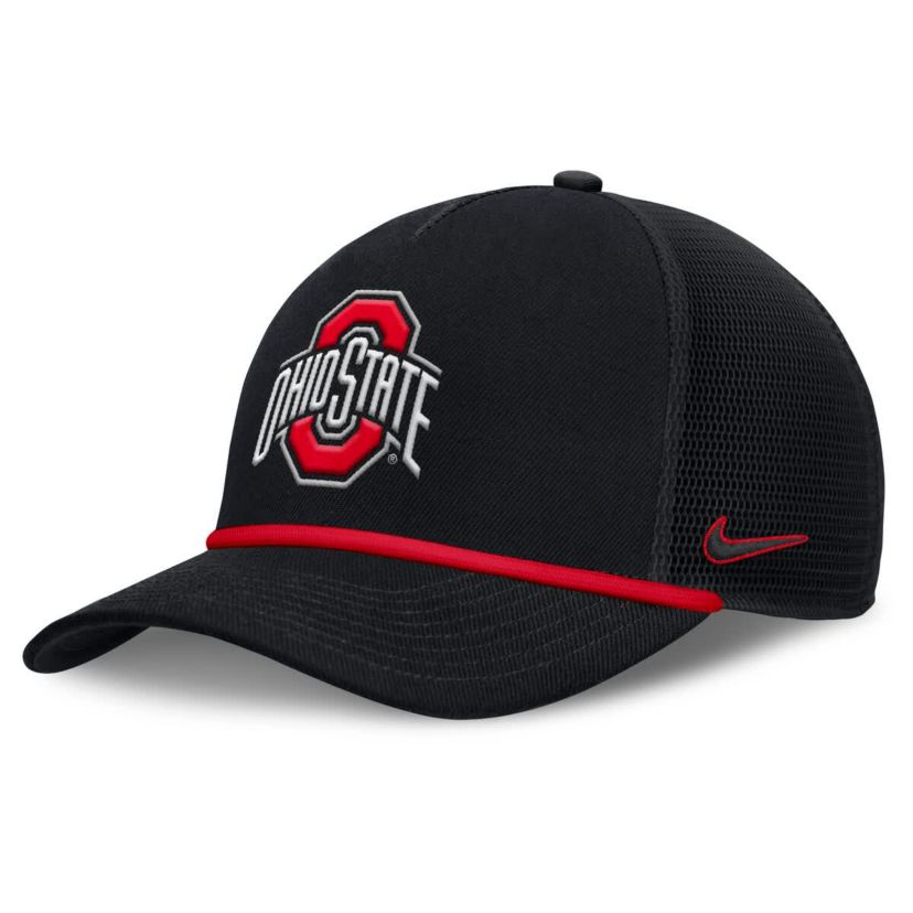 NCAA Nike Ohio State Buckeyes Rise Primetime Trucker Adjustable Hat