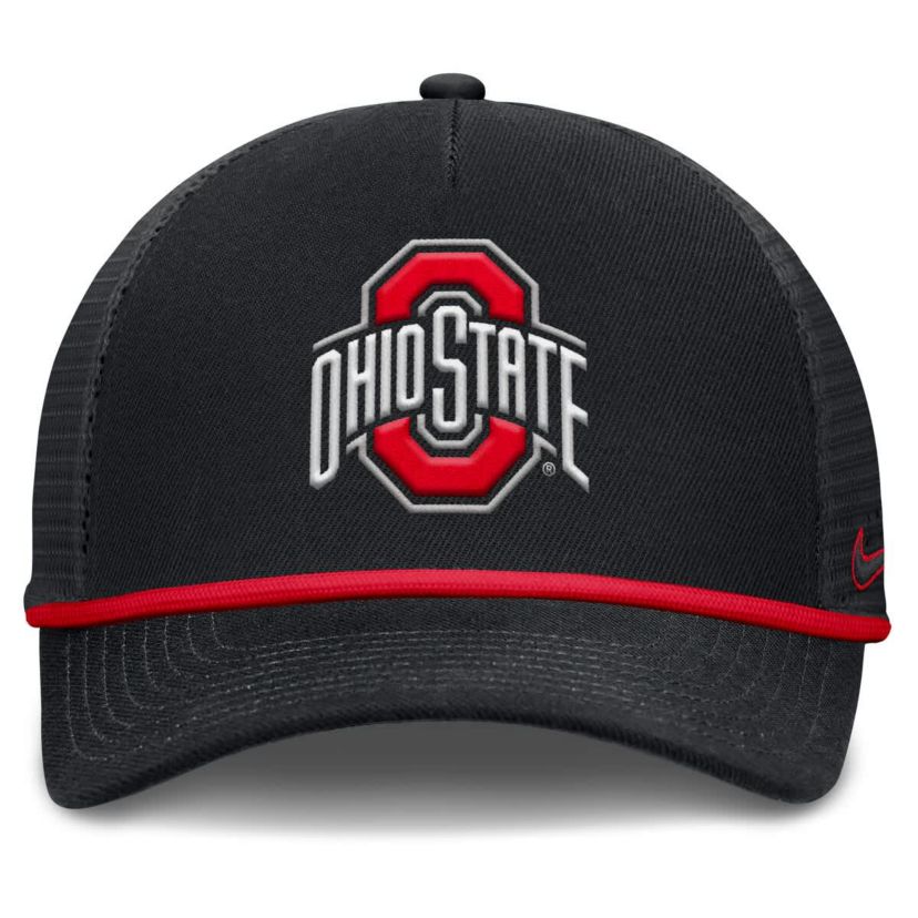 NCAA Nike Ohio State Buckeyes Rise Primetime Trucker Adjustable Hat