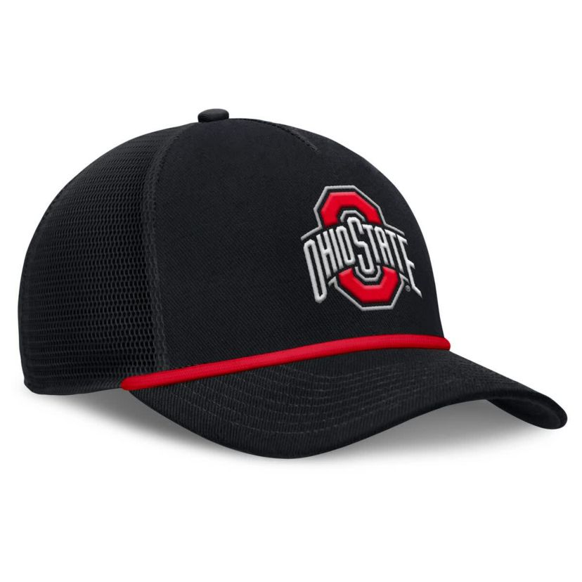 NCAA Nike Ohio State Buckeyes Rise Primetime Trucker Adjustable Hat