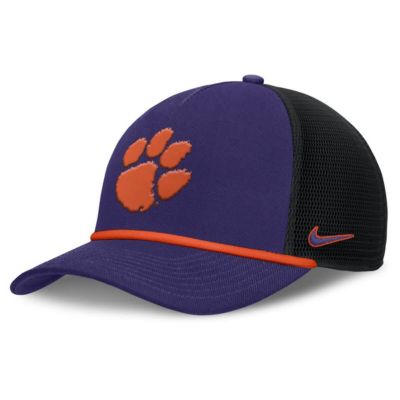 Men's NCAA Nike Clemson Tigers Rise Primetime Trucker Adjustable Hat, Purple, Medium