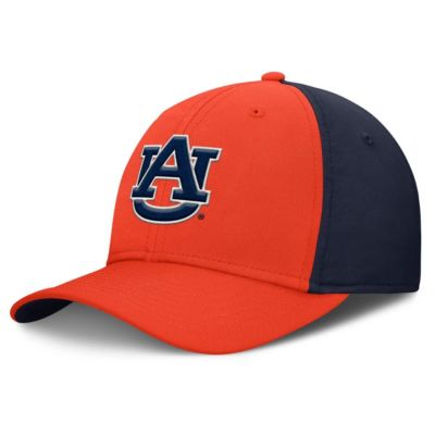 Men's NCAA Nike Orange/Navy Auburn Tigers 2025 Sideline Rise Local Dri-FIT Flex Hat, Orange, Large