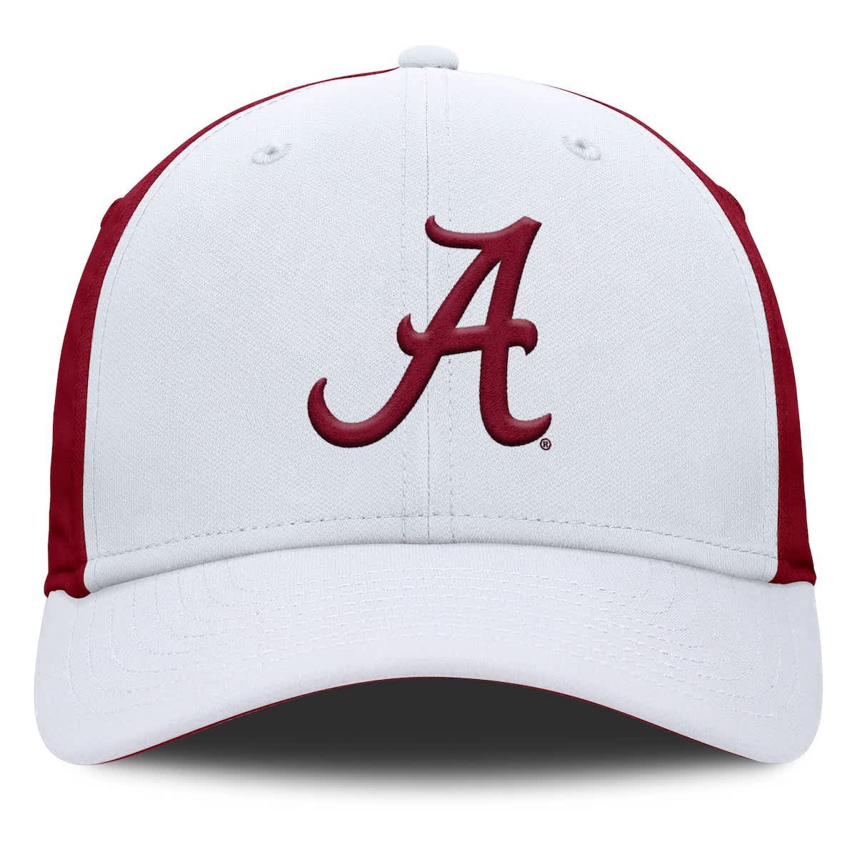 Alabama Crimson Tide NCAA Nike White/Crimson Alabama Tide 2025 Sideline Rise Local Performance Flex Hat