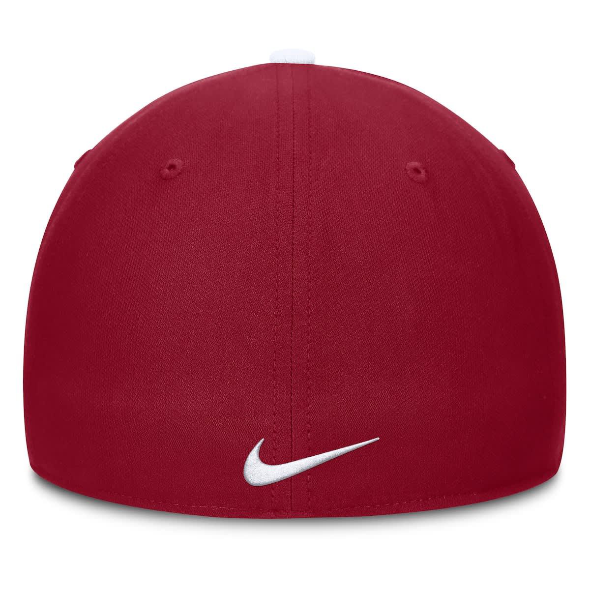 Alabama Crimson Tide NCAA Nike White/Crimson Alabama Tide 2025 Sideline Rise Local Performance Flex Hat
