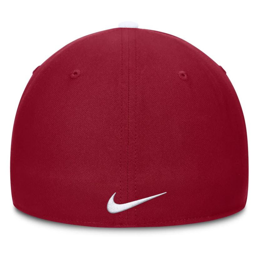 Alabama Crimson Tide NCAA Nike White/Crimson Alabama Tide 2025 Sideline Rise Local Performance Flex Hat