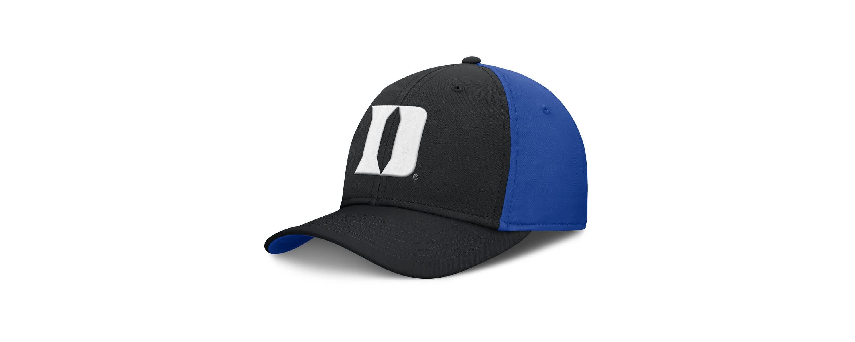 Duke Blue Devils NCAA Nike Black/Royal Duke Devils 2025 Sideline Rise Local Performance Flex Hat