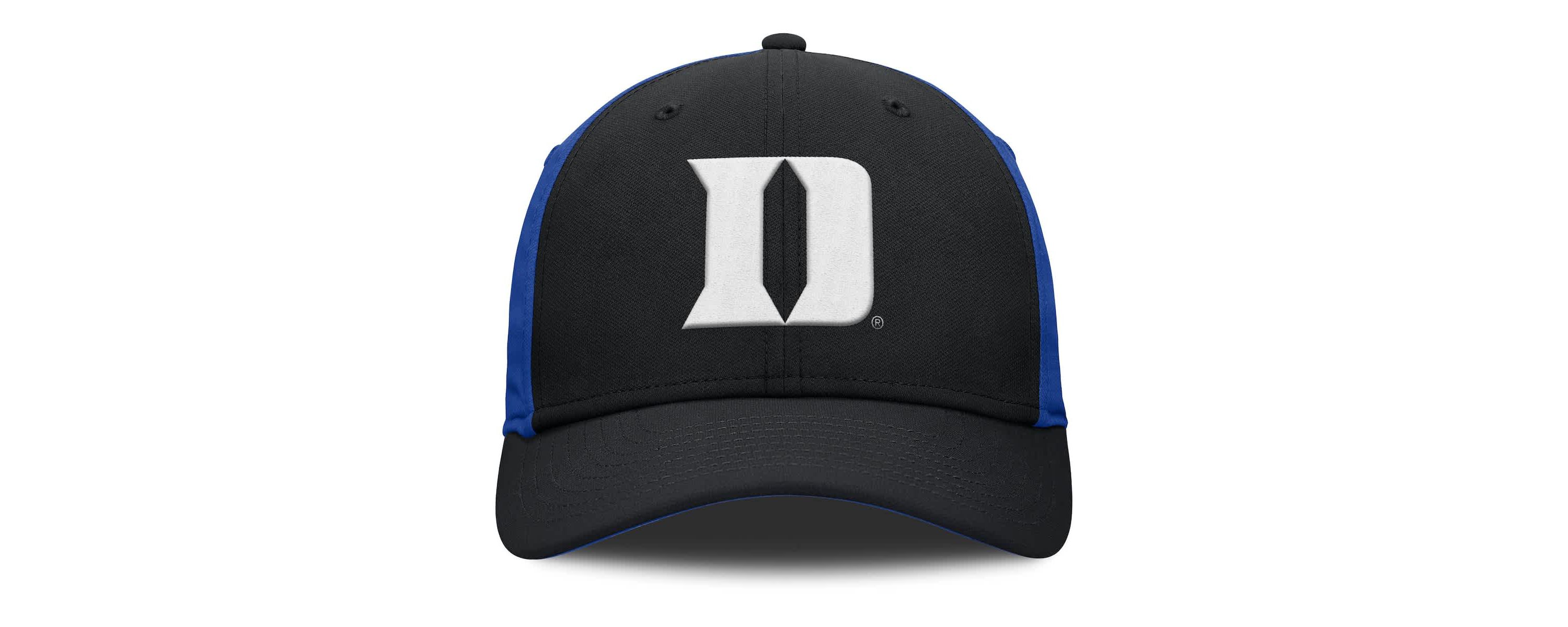 Duke Blue Devils NCAA Nike Black/Royal Duke Devils 2025 Sideline Rise Local Performance Flex Hat