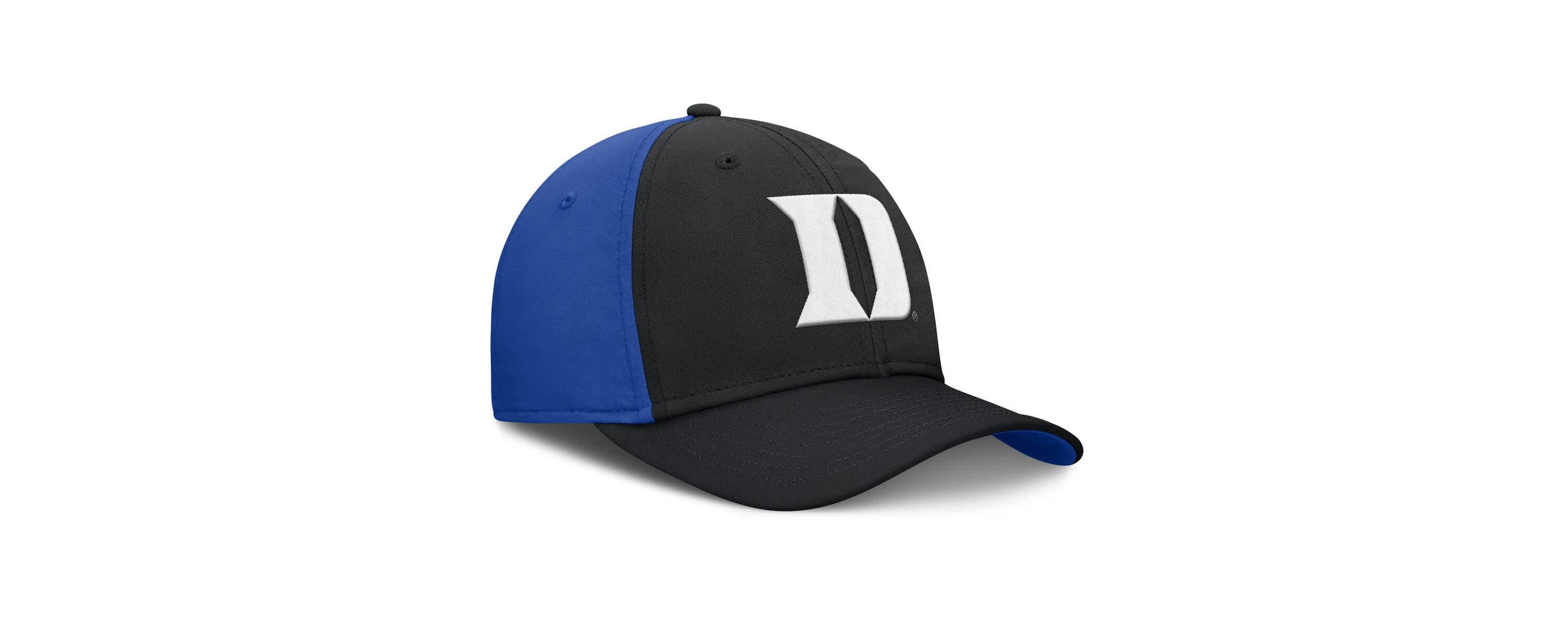 Duke Blue Devils NCAA Nike Black/Royal Duke Devils 2025 Sideline Rise Local Performance Flex Hat