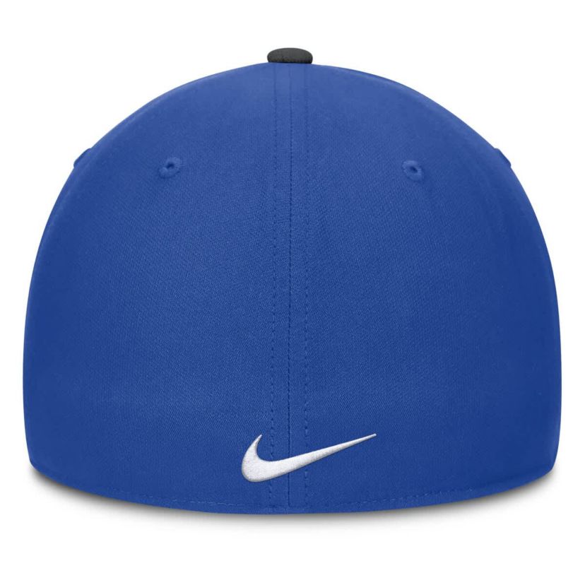 Duke Blue Devils NCAA Nike Black/Royal Duke Devils 2025 Sideline Rise Local Performance Flex Hat