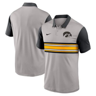 Men's NCAA Nike Iowa Hawkeyes Vapor Dri-FIT Polo, Gray, 2XL