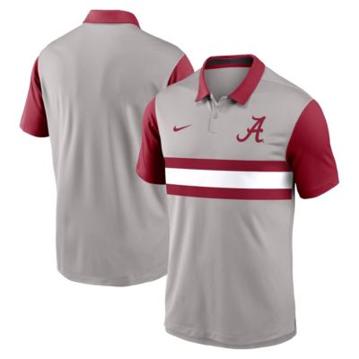 Men's Alabama Crimson Tide NCAA Nike Alabama Tide Vapor Dri-FIT Polo, Gray, 2XL
