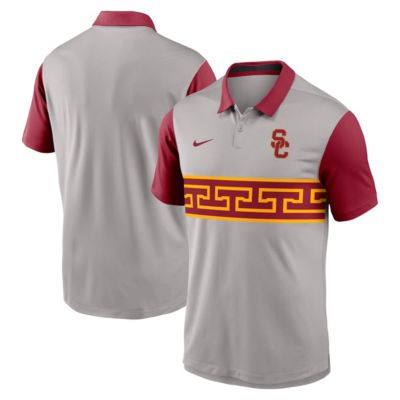 Men's NCAA Nike USC Trojans Vapor Dri-FIT Polo, Gray, 2XL