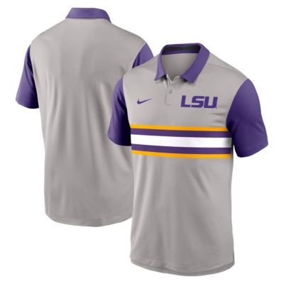 Men's NCAA Nike LSU Tigers Vapor Dri-FIT Polo, Gray, 3XL