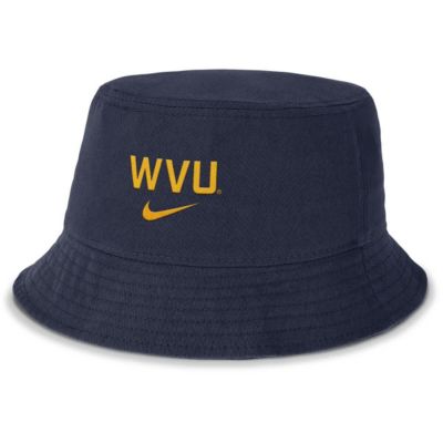 Men's NCAA Nike West Virginia Mountaineers Apex Primetime Bucket Hat, Navy Blue, Large