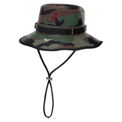 Men's Alabama Crimson Tide NCAA Nike Alabama Tide 2025 Military Appreciation Boonie Dri-FIT Bucket Hat, Medium