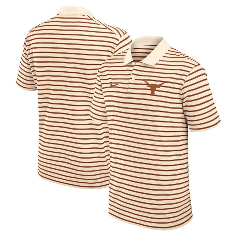 NCAA Nike Texas Longhorns Primary Logo Striped Dri-FIT Polo