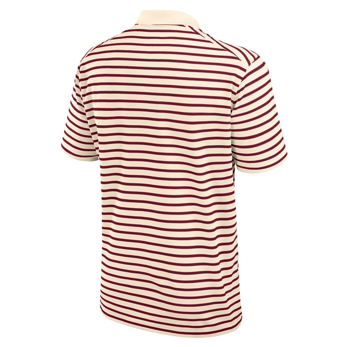 Alabama Crimson Tide NCAA Nike Alabama Tide Primary Logo Striped Dri-FIT Polo