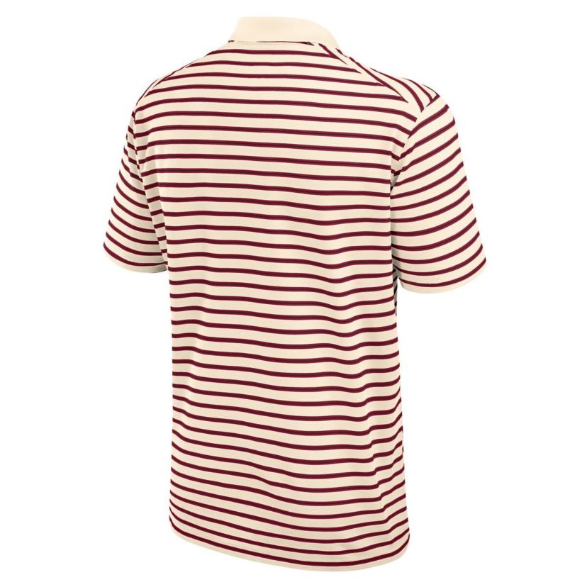 Alabama Crimson Tide NCAA Nike Alabama Tide Primary Logo Striped Dri-FIT Polo