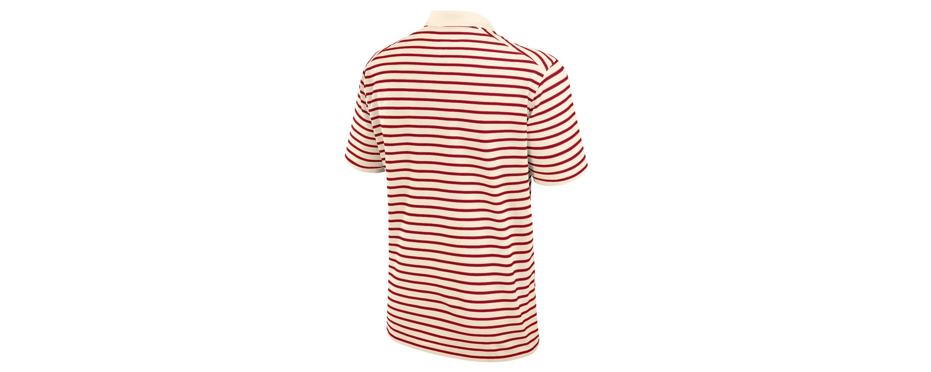 NCAA Nike Ohio State Buckeyes Primary Logo Striped Dri-FIT Polo