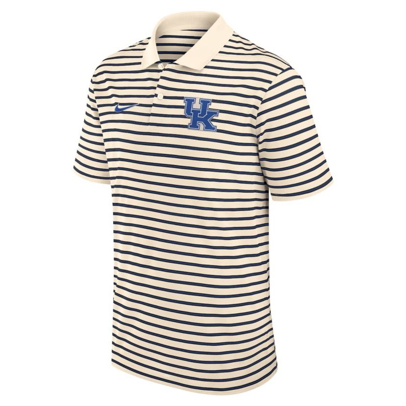 NCAA Nike Kentucky Wildcats Primary Logo Striped Dri-FIT Polo