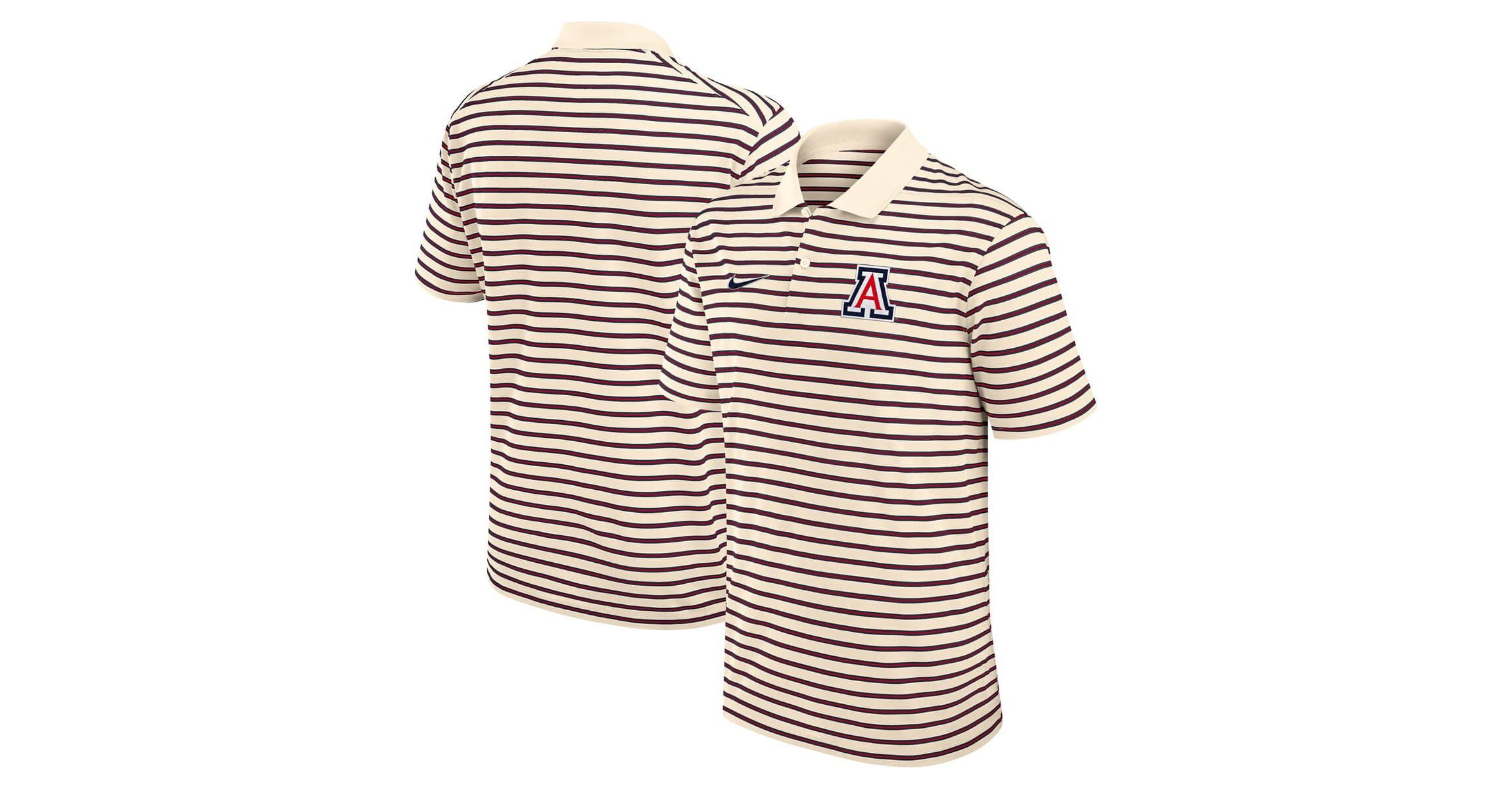 NCAA Nike Arizona Wildcats Primary Logo Striped Dri-FIT Polo