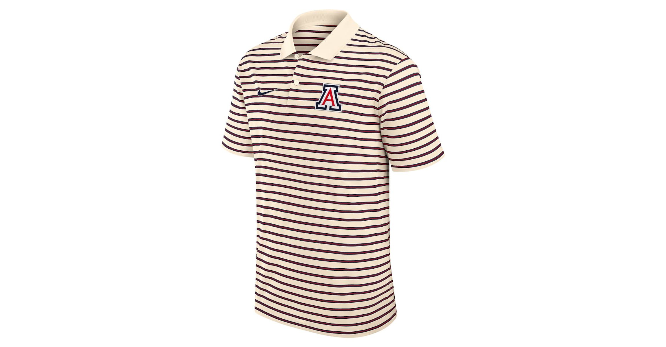 NCAA Nike Arizona Wildcats Primary Logo Striped Dri-FIT Polo