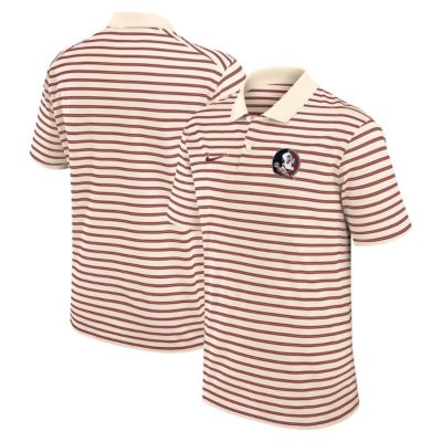 Men's NCAA Nike Florida State Seminoles Primary Logo Striped Dri-FIT Polo, 3XL