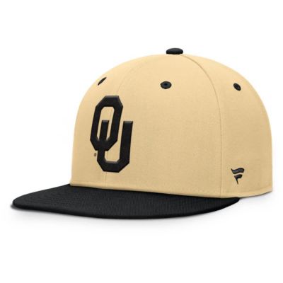 Men's NCAA Fanatics Khaki/Black Oklahoma Sooners Balance Fitted Hat