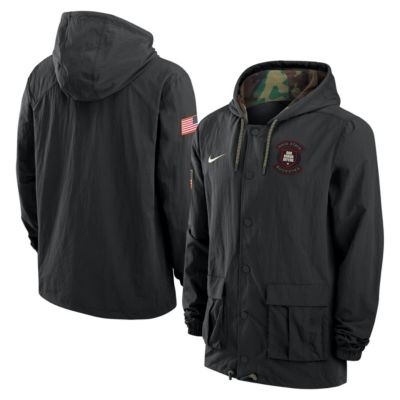 Men's NCAA Nike Ohio State Buckeyes 2025 NCAA Military Appreciation Full-Snap Jacket, Black, Small
