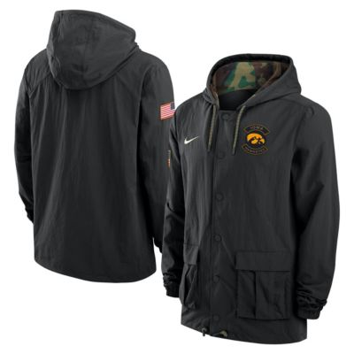Men's NCAA Nike Iowa Hawkeyes 2025 NCAA Military Appreciation Full-Snap Jacket