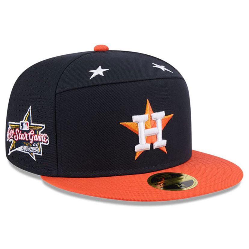 MLB Navy/Orange Houston Astros 2025 MLB All-Star Game Side Patch 59FIFTY Fitted Hat