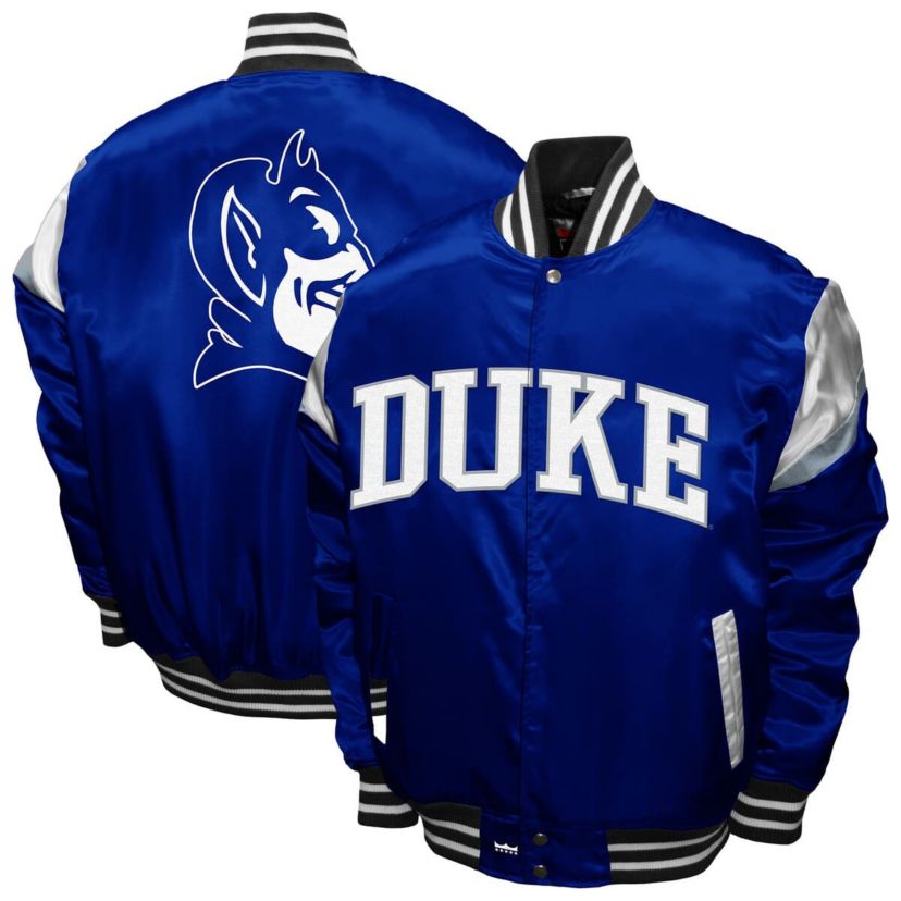 Duke Blue Devils NCAA Franchise Club Duke Devils Power Satin Full-Snap Jacket