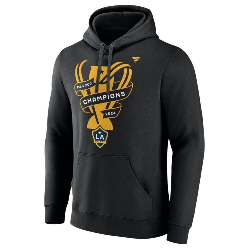 MLS Fanatics LA Galaxy 2024 MLS Cup s Locker Room Pullover Hoodie