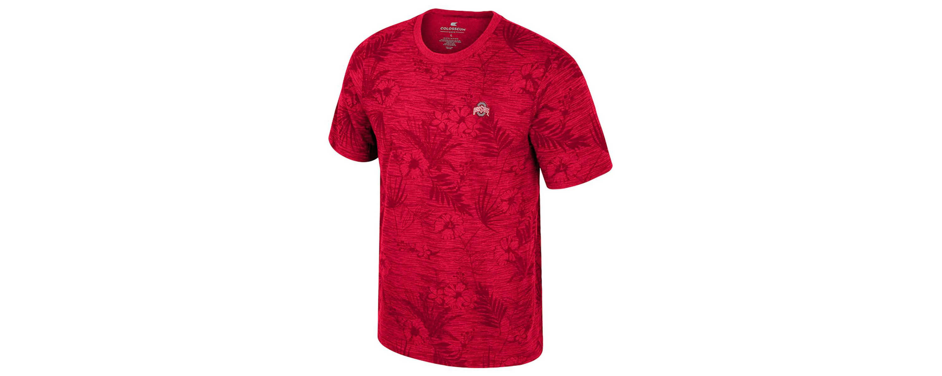 NCAA Ohio State Buckeyes Floral Printed T-Shirt