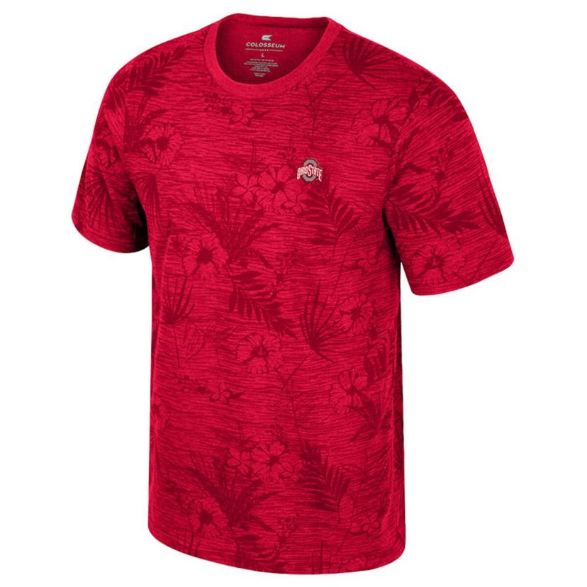 NCAA Ohio State Buckeyes Floral Printed T-Shirt