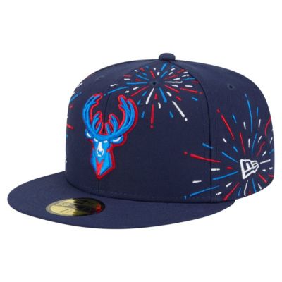 New Era Men's NBA Milwaukee Bucks Americana Fireworks 59FIFTY Fitted Hat