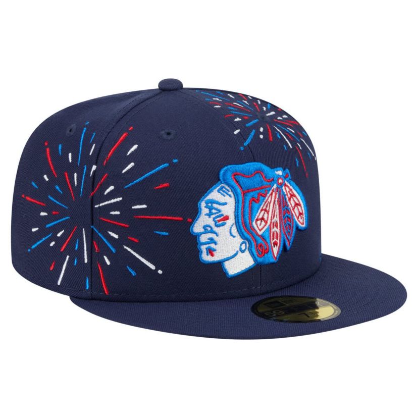NHL Chicago Blackhawks Americana Fireworks 59FIFTY Fitted Hat