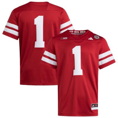 adidas Men's Nebraska Cornhuskers NCAA #1 Nebraska Huskers Premier Jersey