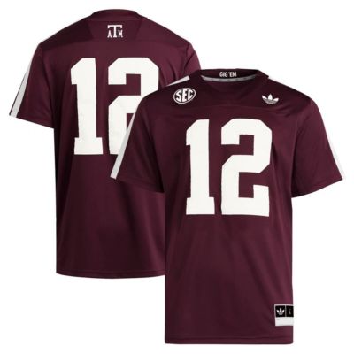 adidas Men's NCAA #12 Texas A&M Aggies Premier Strategy Jersey
