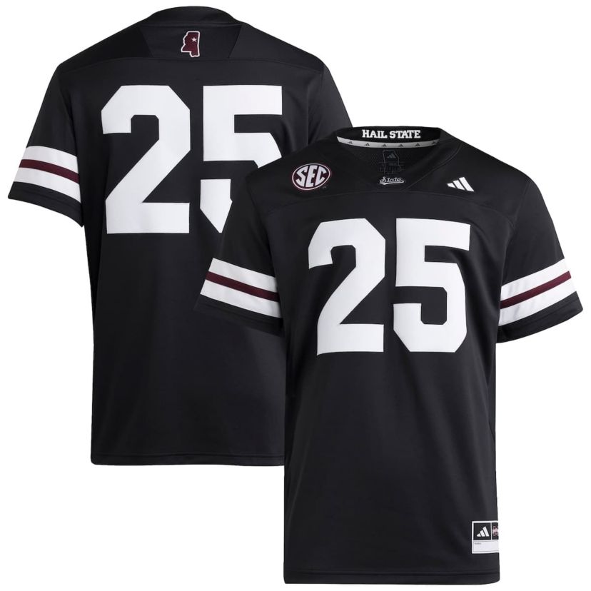 NCAA #25 Mississippi State Bulldogs Premier Strategy Jersey