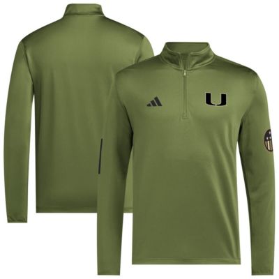 adidas Men's Miami (FL) Hurricanes NCAA Miami Hurricanes Half-Zip Golf Jacket