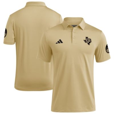 adidas Men's NCAA Texas A&M Aggies Salute to Service Ultimate365 Solid Polo, Tan, 2XL